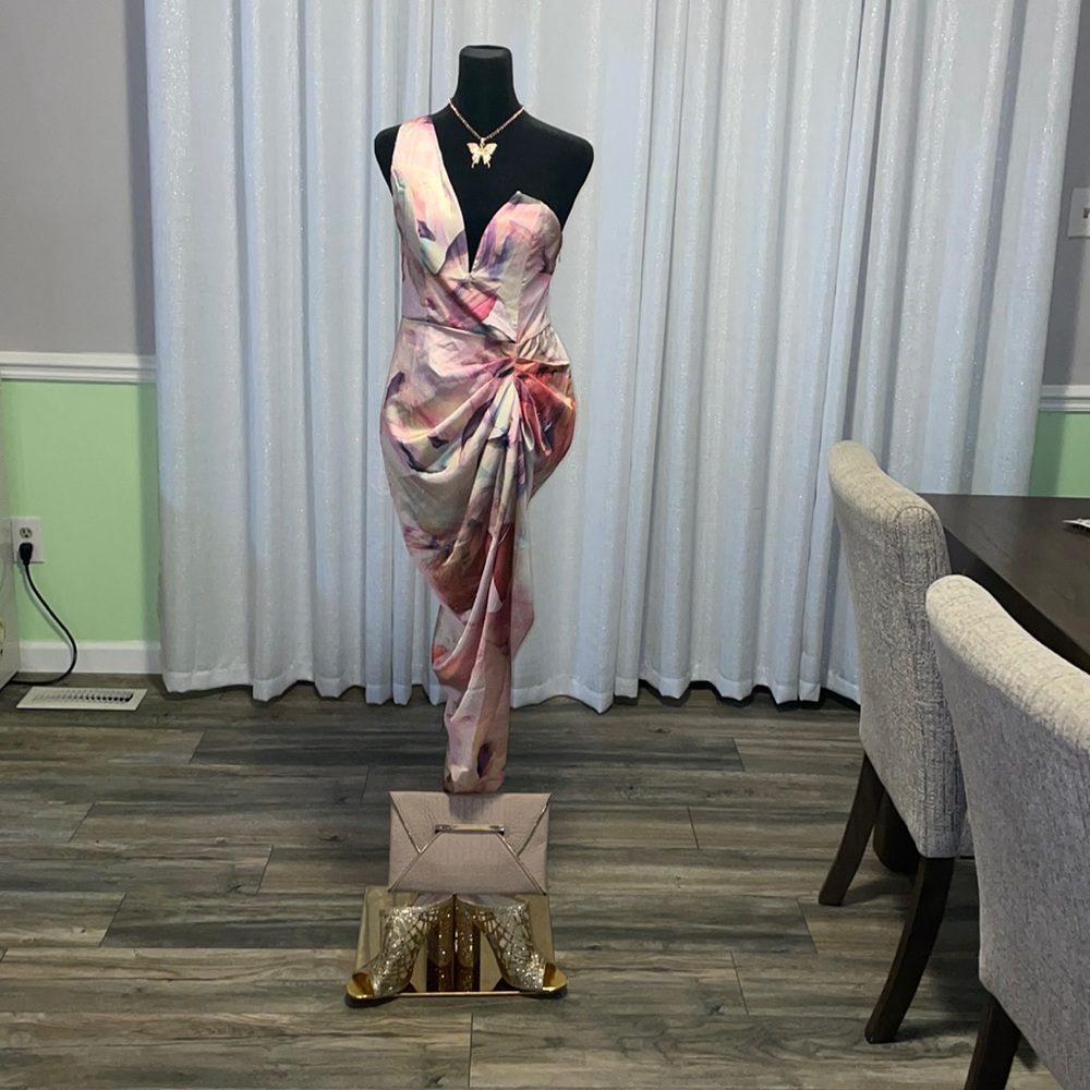 SHEIN Satin Dress NIB “New in Bag” Never Worn Tie Dye.SHEIN does Bags not Tags😘